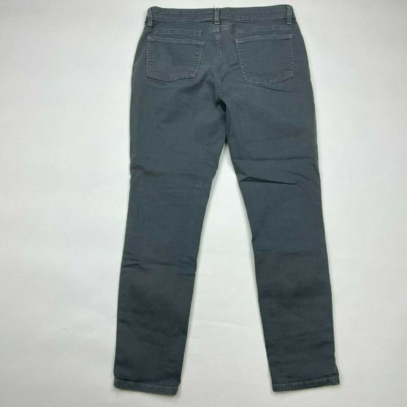 Eileen Fisher Organic Cotton Jeans Pockets Stretch Zip Closure Pants Women 6 - Picture 2 of 10